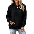 thumbnail image 2 of Trikvn Women's Quilted Pullover Hoodies Drawstring Sweatshirts with Kangaroo Pocket Long Sleeve Textured Casual Fall Tops Athletic Wear, 2 of 5