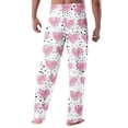 thumbnail image 4 of Fgvctg Men's Valentine's Day Pajamas Romantic Love Heart Graphic Wide Leg Pajama Sleepwear High Waisted Pjs Pants Oversized Spring Fall Drawstring Lounge Pants with Pockets Pink M, 4 of 4