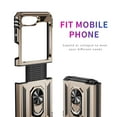 thumbnail image 6 of ChicShell Rugged Case for Samsung Galaxy Z Flip 6, Military Grade Protection Shockproof with Metal Rotatable Ring Stand Support Magnetic Car Mount Holder Fashion Case for Galaxy Z Flip 6, A-Gold, 6 of 7