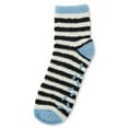 thumbnail image 3 of Colorblock Fuzzy Non-skid Socks With Aloe Color: Blue Size: N/A, 3 of 4