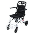 thumbnail image 2 of AOJA Folding Transport Wheelchairs for Adults, Transport Chair Lightweight, Support 180lbs,  Portable Travel Transfer Wheel Chairs with Adjustable Safety Strap for Adults Seniors, 2 of 8