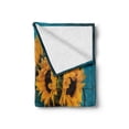 thumbnail image 2 of Rustic Wood Soft Flannel Fleece Blanket, Flowers in Antique Vase on Teal Toned Background Retro Style Photography Print, Cozy Plush for Indoor and Outdoor Use, 50" x 70", Multicolor, by Ambesonne, 2 of 6