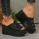 thumbnail image 1 of MKLEKYY Sandalias Ortopédicas para Mujer, Zapatos de Verano Lisos Informales Con Punta Abierta y Cuñas, Cómodos Zapatos de Playa, Sandalias, Zapatillas 151, 1 of 4