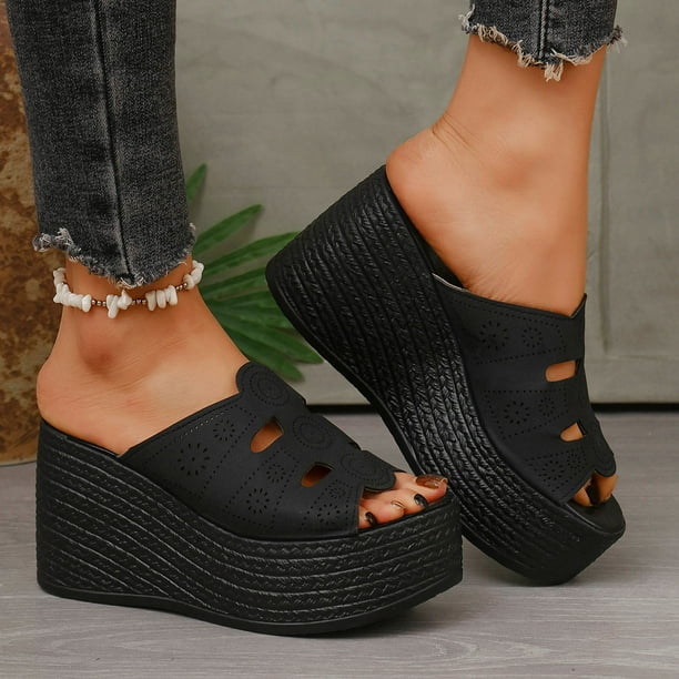 MKLEKYY Sandalias Ortopédicas para Mujer, Zapatos de Verano Lisos Informales Con Punta Abierta y Cuñas, Cómodos Zapatos de Playa, Sandalias, Zapatillas 151