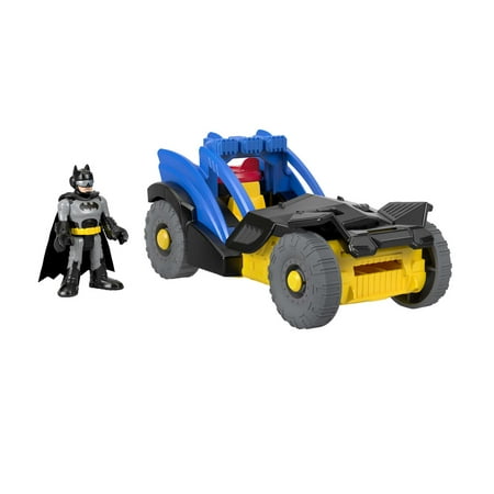 Imaginext DC Super Friends Batman Toy Rally Car with Disk Launcher and Figure, Preschool Toys