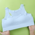 thumbnail image 5 of ATOGUTA Girls Sports Bra Size 9-18 Bralette Seamless Cami Crop Bras Built-Up Stretch Sports Bra in Everyday Colors Blue, 5 of 6