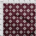 thumbnail image 2 of oneOone Silk Tabby Maroon Fabric Floral & Tiles Moroccan Craft Projects Decor Fabric Printed By The Yard 42 Inch Wide, 2 of 4