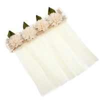 UPKOCH small kitchen window curtains over sink Miniature Window Curtain Beige Protective for Interior Design 1Pack