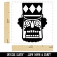 thumbnail image 2 of Shocked and Surprised Christmas Nutcracker Face Self-Inking Rubber Stamp Ink Stamper - Pink Ink - Small 1 Inch, 2 of 7