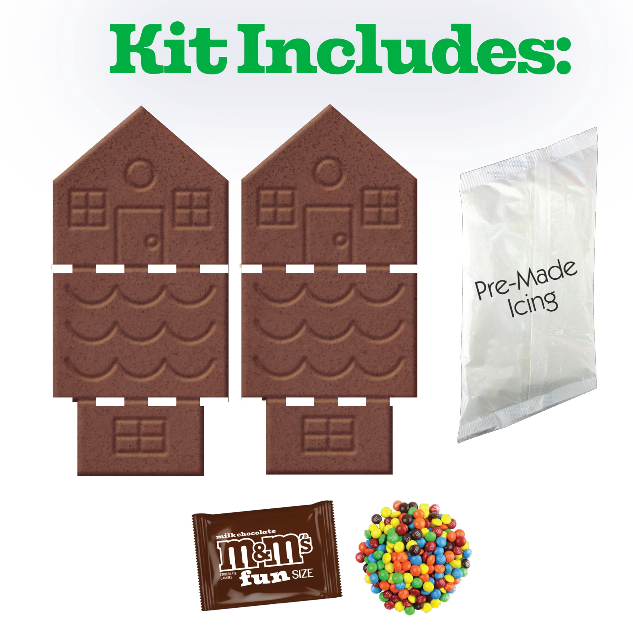 DIY, M&M's Holiday Chocolate Mini House Box Kit, 7oz