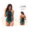 thumbnail image 4 of Conjunto de tankini push-up con espalda cruzada y estampado de blusa para mujer,xl Feliz Sencillez, 4 of 5