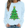 thumbnail image 5 of Taylonsss Chandail en Molleton de Noël à Col Rond pour Femmes Manches Longues Chandail Décontracté pour Hiver et Printemps Usage Quotidien, 5 of 5