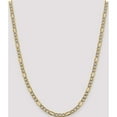 thumbnail image 3 of 14K Yellow & Rhodium 5.25mm Semi-Solid With Pave Figaro Chain (24 X 5.25) Made In South Africa pwc120-24, 3 of 5