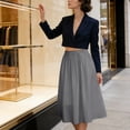 thumbnail image 6 of XIAOCHA Summer Midi Skirt for Women Solid Elastic Waist Side Pocket Flowy Loose Casual Everyday Long Skirts, 6 of 7