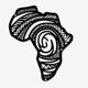thumbnail image 1 of Decoración de pared con huellas dactilares de África, 8,7 x 7,5 pulgadas, hierro, decoración de pared moderna, textura de mapa de África, dibujo colgante para el hogar, arte de pared, esculturas de, 1 of 6