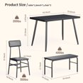 Aiho Dining Table Set for 4，Kitchen Dining Table with Bench and 2
