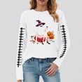 thumbnail image 2 of Godom Halloween Shirts for Women Cute Ghost Shirt Fall Pumpkin Tshirt Graphic Tees casual Long Sleeve Tops, 2 of 4
