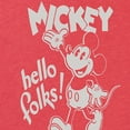 thumbnail image 3 of Mickey & Friends - Mickey Mouse Hello Folks - Women's Short Sleeve Graphic T-Shirt, 3 of 5