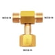 thumbnail image 2 of W21.8-14 CO2 Tank Bottle Brass Threaded Tee Fitting 3 Way Connector, 2 of 5