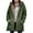 1-Green, variant on Hooded Thickened Fleece Jackets for Women Zipper Winter Warm Long-Sleeved Loose Coats Soft Warm Thickened Lambskin Cardigan