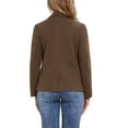 thumbnail image 3 of INSPIRE CHIC Long Sleeve Blazer for Women's Notched Lapel Vintage Work Office Suit Jackets with Pocket XS Brown, 3 of 6