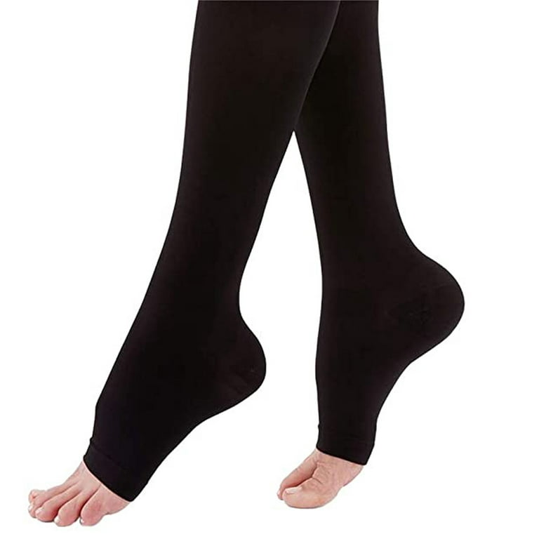 Buy Medical Compression Pantyhose Women 20-30 mmhg Opaque Compression  Stockings, Graduated Support Hose for Vericose Veins Edema Gradient  Pressure (Footless,Black, Large) Online at Low Prices in India 