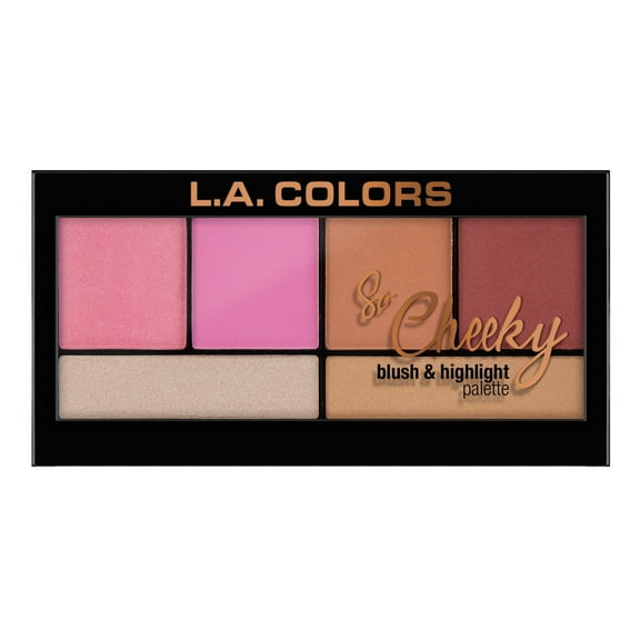 L.A. COLORS So Cheeky Blush & Highlighter, Pink and Playful, 0.78 fl oz