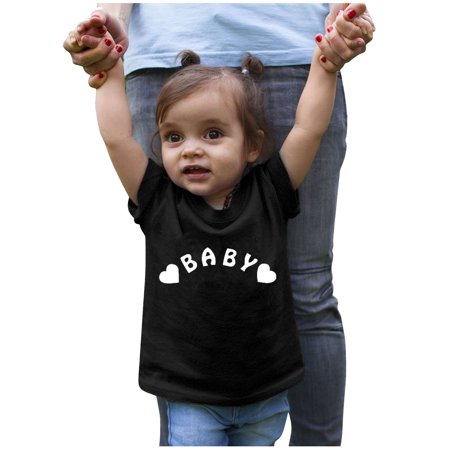 

TAIAOJING Kids Kids T-shirt Kids Boy Girls Clothes Love Print Short Sleeve T-shirts Tops Blouse