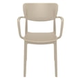 thumbnail image 4 of Compamia Loft Indoor Outdoor Dining Arm Chair in Taupe, 4 of 7