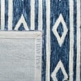 thumbnail image 4 of SAFAVIEH Micro-Loop Briony Diamond Striped Wool Area Rug, Navy/Ivory, 2'6" x 4', 4 of 7