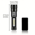 thumbnail image 2 of 1000000LM más poderosa linterna led recargable tipo-C linterna de largo alcance 6000M antorcha táctica luz para la pesca caza, 2 of 3