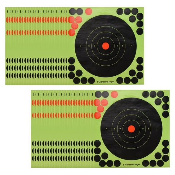 50Pcs/Set Hunting Targets 8x8 Inch Self Adhesive Paper Reactive Splatter Targets Stickers