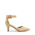 thumbnail image 2 of Zapatos DREAM PAIRS Tacones Bajos de Gatito Punta Fina Nude Talla 8.5, 2 of 7