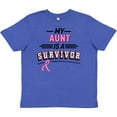 thumbnail image 3 of Inktastic My Aunt is a Survivor Breast Cancer Awareness Youth T-Shirt, 3 of 5