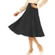 thumbnail image 4 of Falda midi vintage de línea A con cintura elástica de lunares retro para mujer, blanco y negro, talla S, 4 of 5