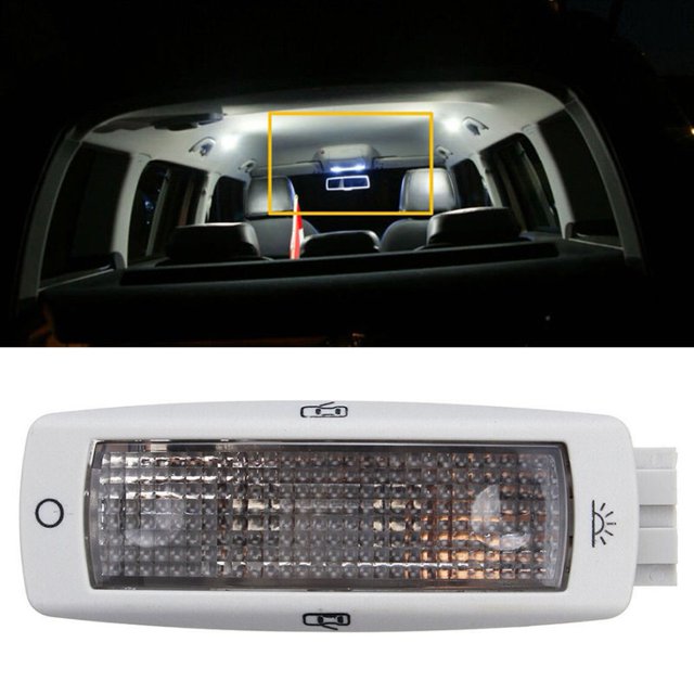 BUYISI Car Interior Dome Reading Light Rear Seat Dome Light For Golf 1998-2006 For Fabia 2000-2008 For Superb 2002-2008 3B0947291 Gray