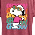thumbnail image 3 of Peanuts - Groovy Stacked - Women's Short Sleeve Graphic T-Shirt, 3 of 6