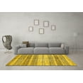 thumbnail image 3 of Ahgly Company Indoor Square Abstract Yellow Modern Area Rugs, 5' Square, 3 of 4