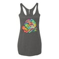 thumbnail image 2 of Wild Bobby Rainbow Painted I've Got The Whole World Dean Russo Design Inspirational/Christian Women Tri-Blend Racerback Tank Top, Premium Heather, X-Large, 2 of 6