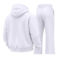 thumbnail image 3 of DORKASM Men's Full Zip Hooded Sweatshirt and Casual Athletic Jogger Tracksuit Set White M, 3 of 5