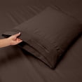 thumbnail image 2 of Home Bedding Set Bed Sheet Mattress Cover Pillowcase Solid Color Polyester Bedding Kit coffee king, 2 of 7