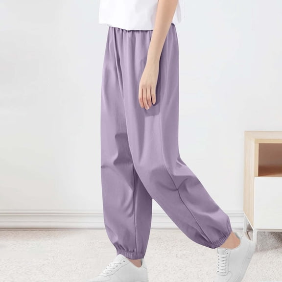 Summer Long Pants For Kids 4-15 Years Fleece Athletic Workout Hiking Pants Quick Dry Running Pants Lightweight Breathable Elastic Pants Wrinkle Resistant Leisure Kids' Pant