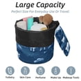 thumbnail image 2 of PhooArto Travel Cosmetic Bags Barrel Makeup Bag, Multifunctional Toiletry Bucket Bags Round Organizer Storage Pocket, Blue Mountain Cattle Cow, 2 of 6