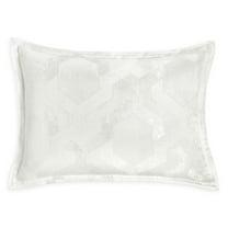 Hudson Park Collection Textured Lattice Pillow Shams, White, 36" x 20"