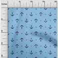 thumbnail image 2 of oneOone Viscose Chiffon Light Blue Fabric Nautical Craft Projects Decor Fabric Printed By The Yard 42 Inch Wide, 2 of 5