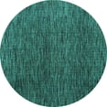 thumbnail image 1 of Ahgly Company Machine Washable Indoor Round Abstract Turquoise Blue Modern Area Rugs, 8' Round, 1 of 4