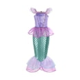 thumbnail image 3 of Vestido de princesa Cenicienta de Disney, Rapunzel, Anna, Elsa, Sirenita, Ariel, disfraces de Cosplay para niños, Bella, Blancanieves, Vestido, 3 of 5