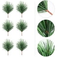 thumbnail image 4 of 30 Piezas Agujas de Pino Navideñas Ramas de Pino Artificiales Ramitas de Pino Tallos Selecciones Plantas Verdes Agujas de Pino para Guirnalda de Bricolaje Decoración Navideña 7X5 CM, 4 of 8