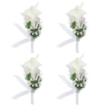 thumbnail image 1 of Alfileres de ojetes Unique Bargains lirio ojetes para Hombres Boda Ceremonia Aniversario Formal Cena Fiesta blanco, 1 of 5