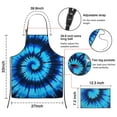 thumbnail image 3 of Blue Tie Dye Mandala Pattern Apron-Garden Aprons for Women with Pockets-Cotton Linen Waterproof Kitchen Cooking Gardening Aprons Adjustable for Kitchen,Cooking,BBQ and Salon 33x27 Inch, 3 of 7